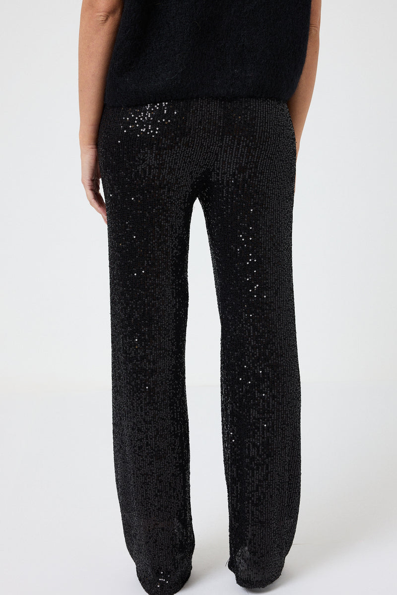 Pantalone nero in paillettes FEDERICA BI
