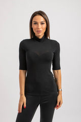 Maglia nera misto cachemire FEDERICA BI