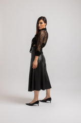 Camicia FEDERICA BI in pizzo nero