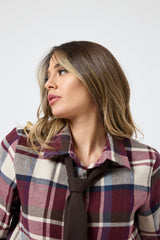 Camicia felpata con cravatta FEDERICA BI