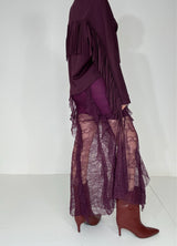 Gonna in pizzo bordeaux FEDERICA BI