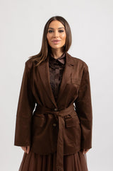 Giacca in suede FEDERICA BI