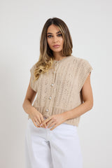 Gilet sabbia traforato FEDERICA BI