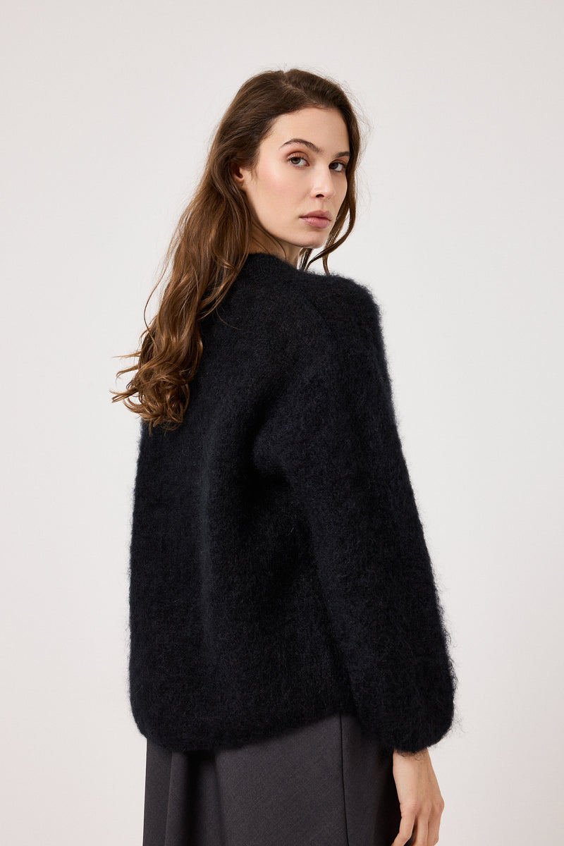 Maglione nero kid mohair FEDERICA BI