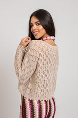 Maglia traforata lurex FEDERICA BI (due colori)