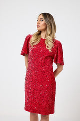 Abito in velluto e paillettes FEDERICA BI ( due colori )