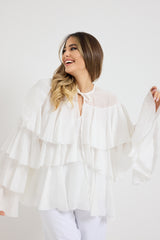 Camicia bianca volant FEDERICA BI