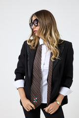 Cravatta in seta moro FEDERICA BI