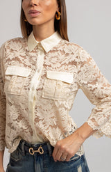 Camicia in pizzo FEDERICA BI avorio