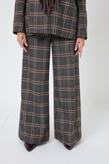 Pantalone tartan grigio FEDERICA BI