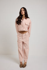 Pantalone denim rosa FEDERICA BI