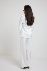 Tailleur in raso bianco FEDERICA BI