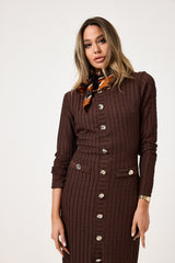 Abito midi bottoni oro FEDERICA BI ( vari colori )