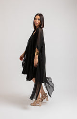 Kimono lungo nero FEDERICA BI