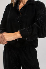 Completo in velluto nero FEDERICA BI