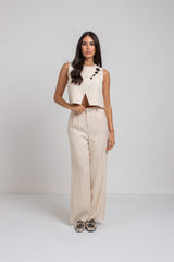 Tailleur beige bottoni FEDERICA BI