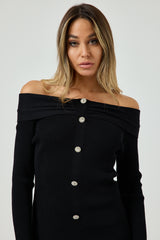 Abito bottoni gioiello FEDERICA BI ( due colori )