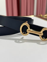 Cintura in vera pelle moschettone oro FEDERICA BI ( vari colori )