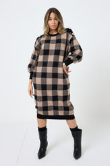 Abito tartan in maglia FEDERICA BI ( due colori )