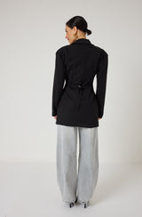 Blazer nero over FEDERICA BI