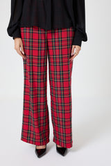 Pantalone tartan rosso FEDERICA BI