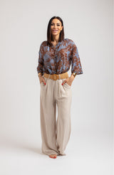 Pantalone in viscosa beige light FEDERICA BI