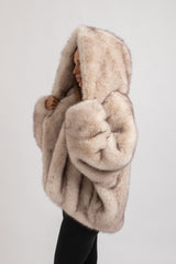 Ecopelliccia beige FEDERICA BI