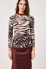 Maglia misto cachemire zebrata FEDERICA BI