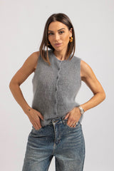 Gilet in kid mohair FEDERICA BI (5 colori)