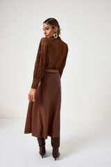 Gonna in similpelle coccio FEDERICA BI