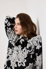 Camicia nera ricamata FEDERICA BI