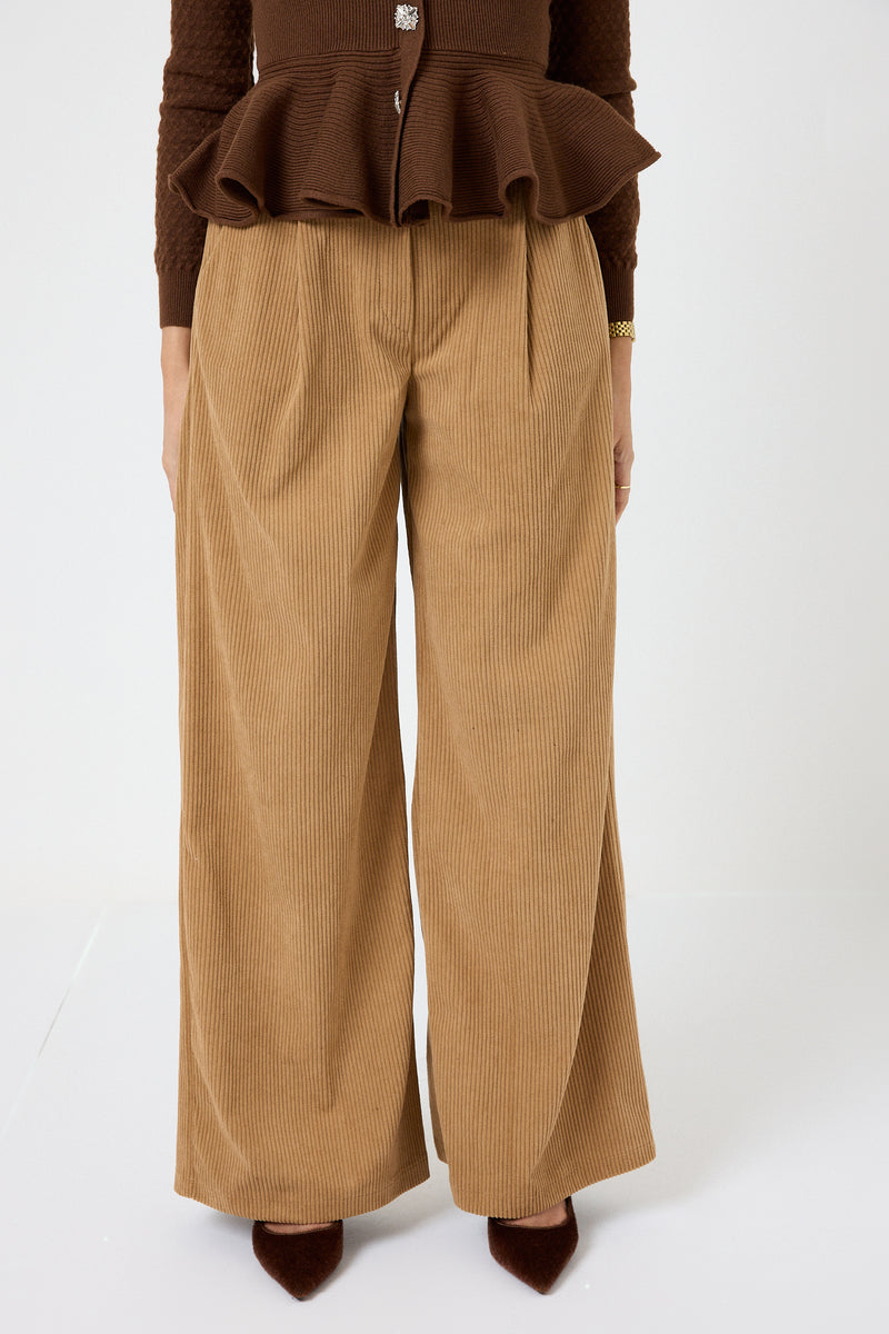 Pantalone palazzo in velluto FEDERICA BI