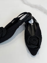 Slingback nera crochet FEDERICA BI