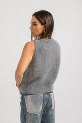 Gilet in kid mohair FEDERICA BI (5 colori)