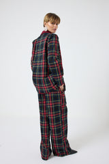 Blazer tartan nero FEDERICA BI