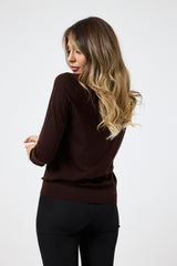 Cardigan moro in lana moro FEDERICA BI