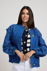 Giacca in denim blu FEDERICA BI