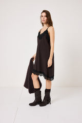 Abito in tela moro e pizzo nero FEDERICA BI