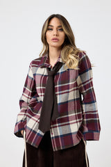 Camicia felpata con cravatta FEDERICA BI