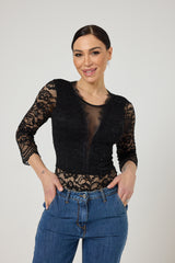 Body nero in pizzo FEDERICA BI