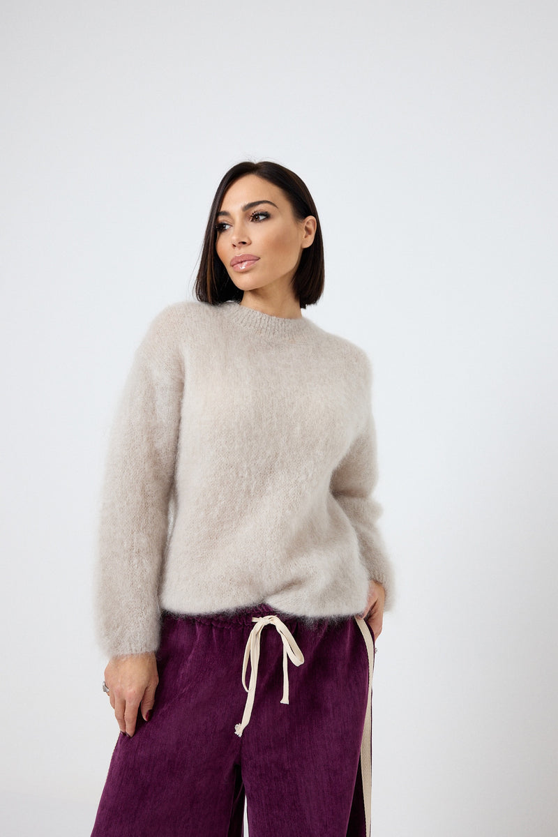 Maglione kid mohair moro FEDERICA BI