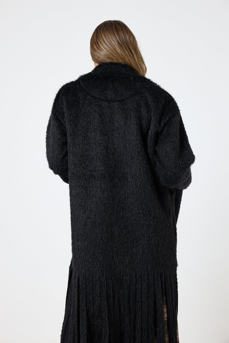 Cappotto lungo con frange FEDERICA BI ( due colori )