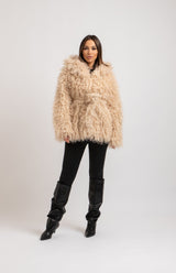 Ecopelliccia beige FEDERICA BI