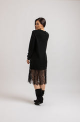 Abito FEDERICA BI tricot e pizzo