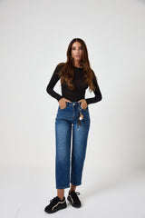 Denim blu elasticizzato charms FEDERICA BI