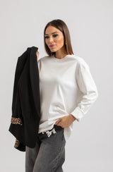 Maglia bianca in cotone FEDERICA BI