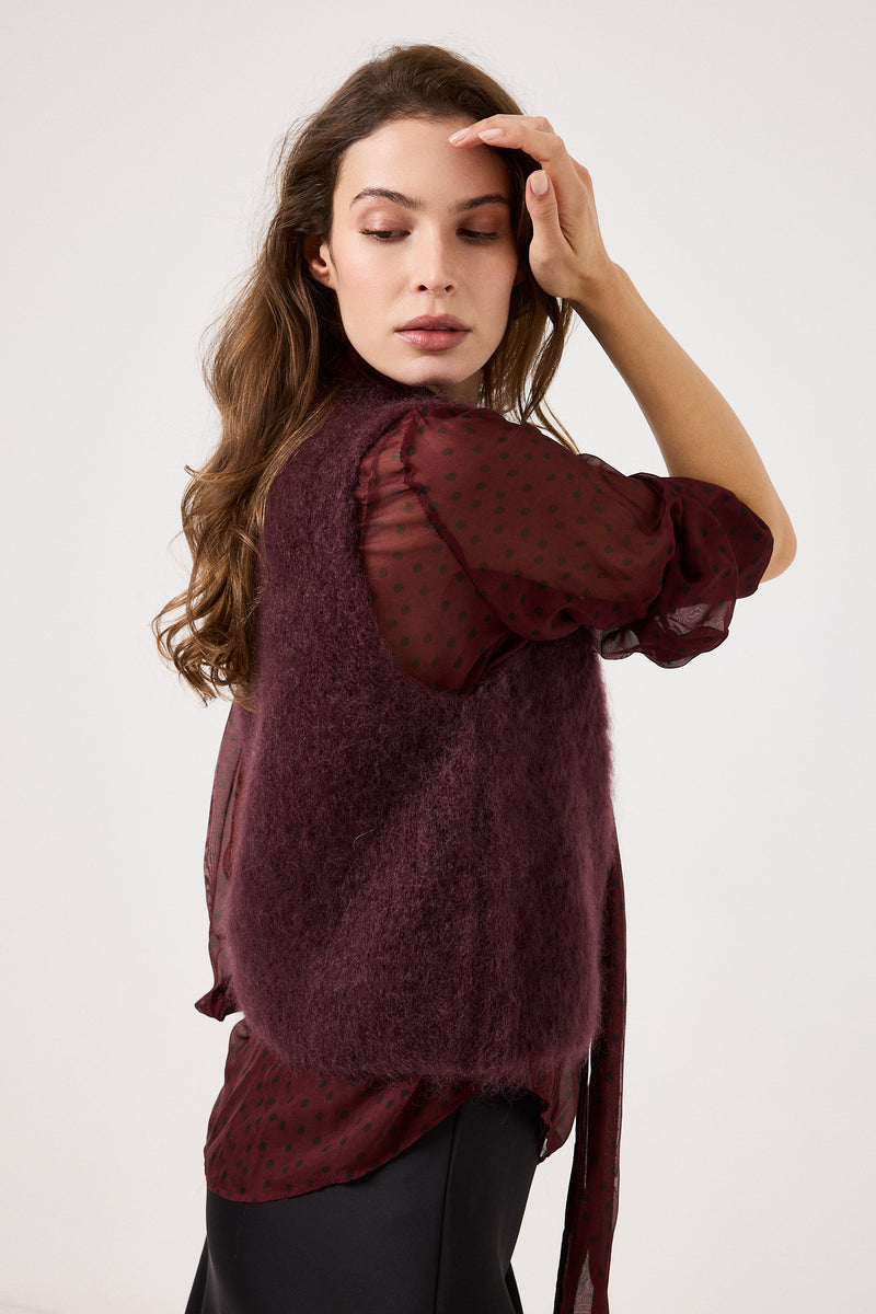 Gilet kid mohair ( vari colori ) FEDERICA BI