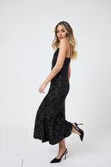 Abito nero in paillettes FEDERICA BI