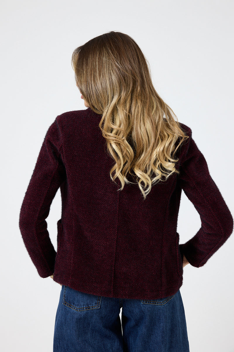 Blazer in ciniglia con spilla FEDERICA BI