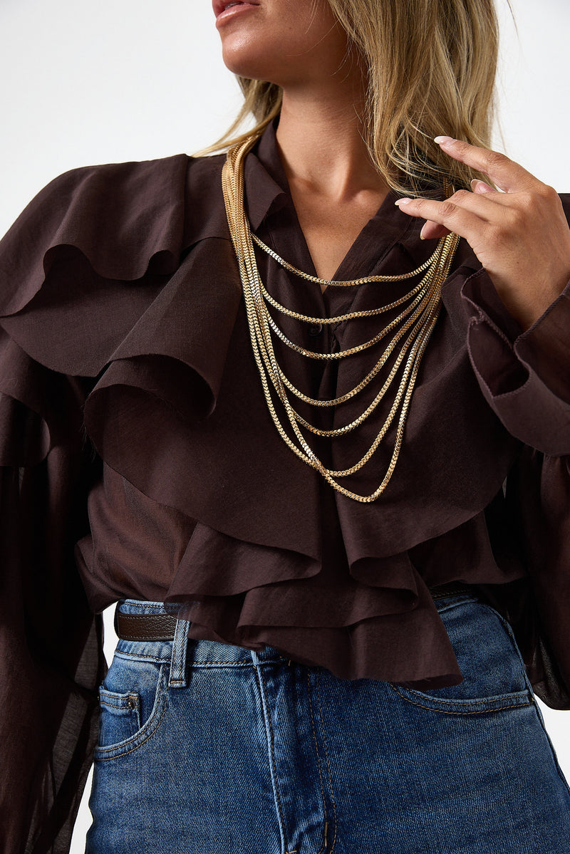 Camicia moro volant FEDERICA BI